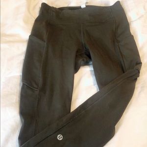 Lululemon leggings. Olive. Size 2